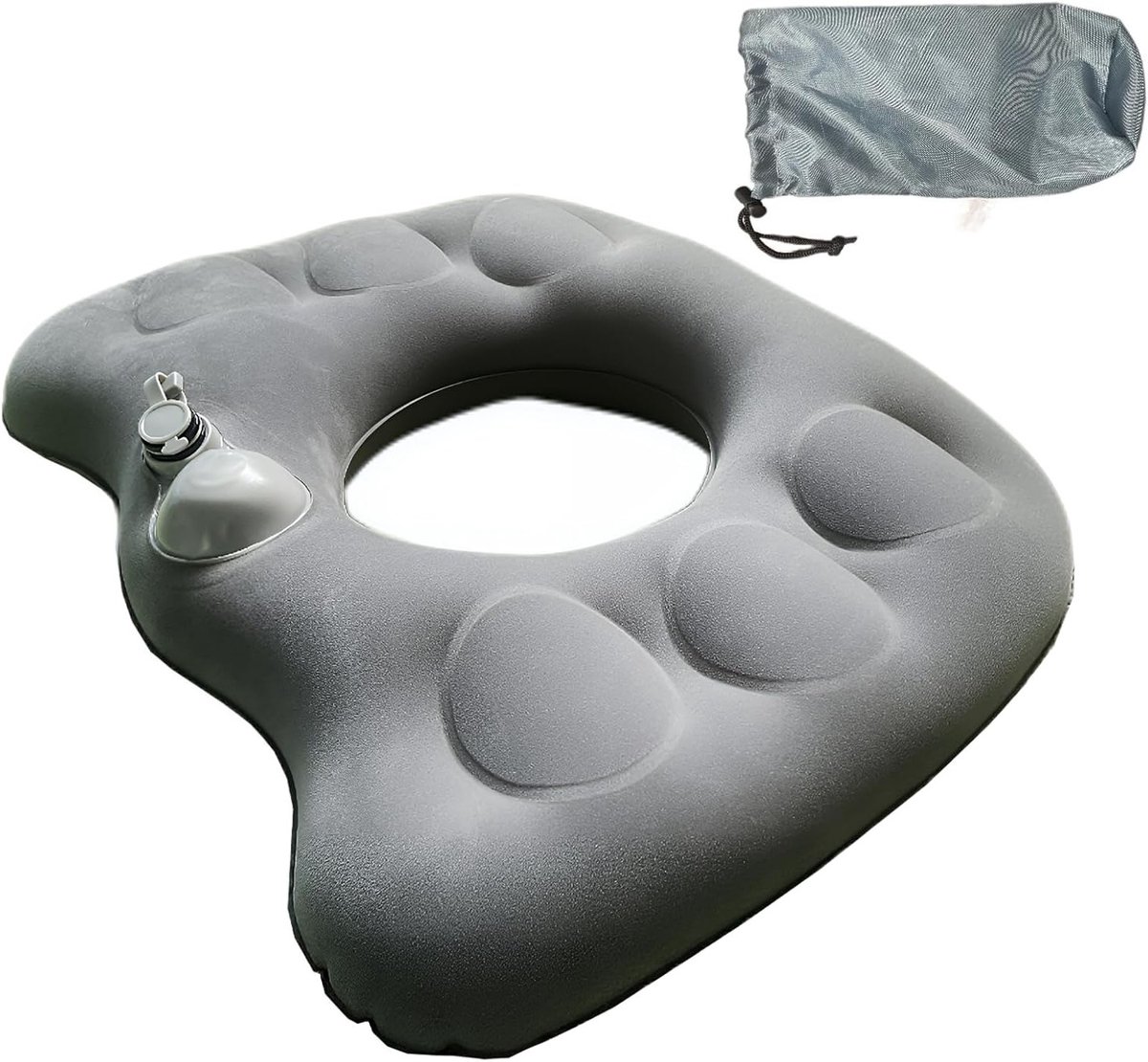 Zitkussen voor Coccyx Pijnverlichting, Ideaal voor Hemorroïden en Stijve Pijn, Geschikt voor Rolstoelen, Grijs