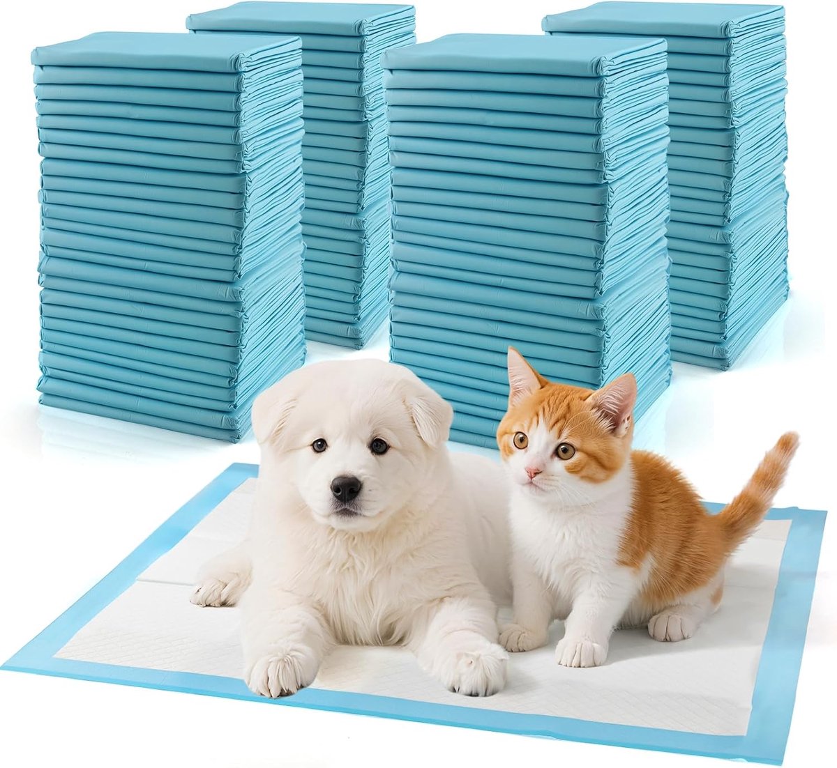 SnelShoppen - 100 Stuks Training Pads voor Honden, 60x60 cm Pipi Matten voor Puppy’s, 6 Laags Lekdichte Design, Snelle Droogtijd, Huidvriendelijk Mate