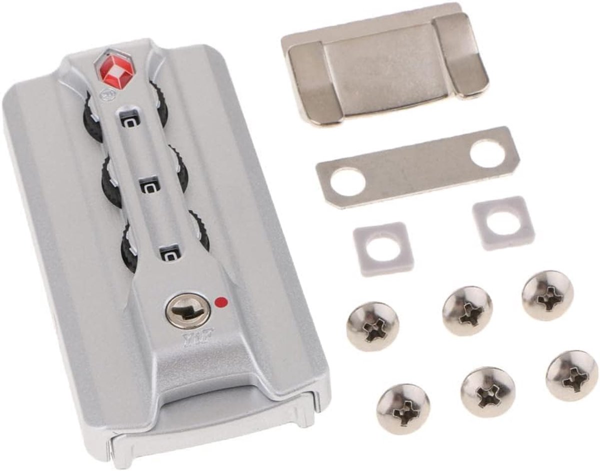 SnelShoppen - TSA Veiligheidscodeslot Aluminium Kofferslot met 3 Digit Code, Modieus en Lichtgewicht, Ideaal voor Reizen, Vakanties en Camping