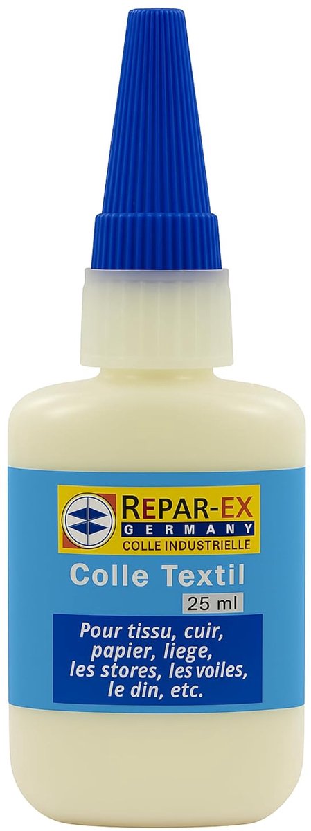 SnelShoppen - Repar-ex Textile Adhesive 25ml - Sterke Textiel Lijm voor Alle Stoffen - Watergedragen Latex - Wasbaar tot 95°C - Voor Kledingreparaties