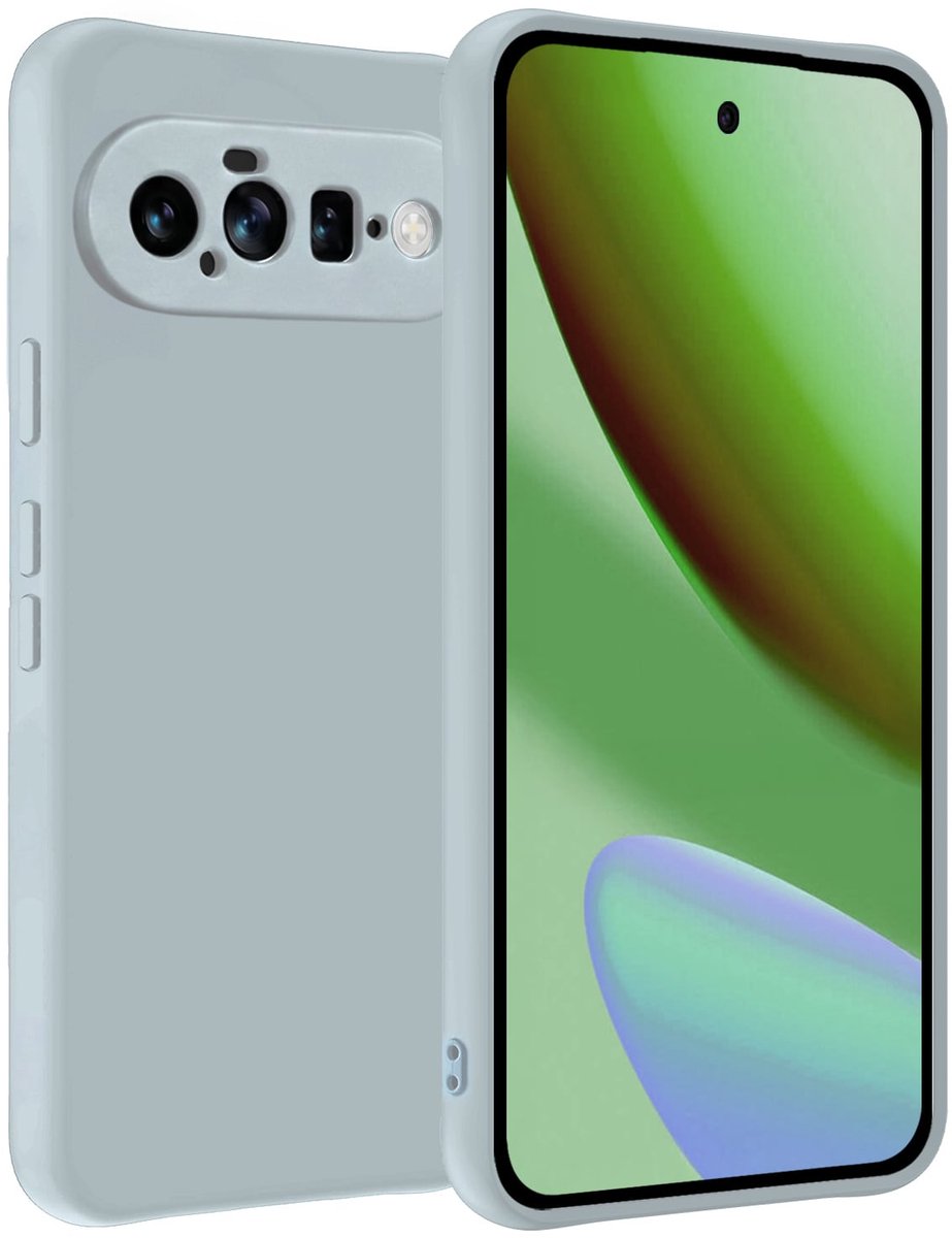 Hoesje Geschikt voor Google Pixel 11 - Sterk & Shockproof - Hoes Cover - Siliconen Case - Lichtblauw