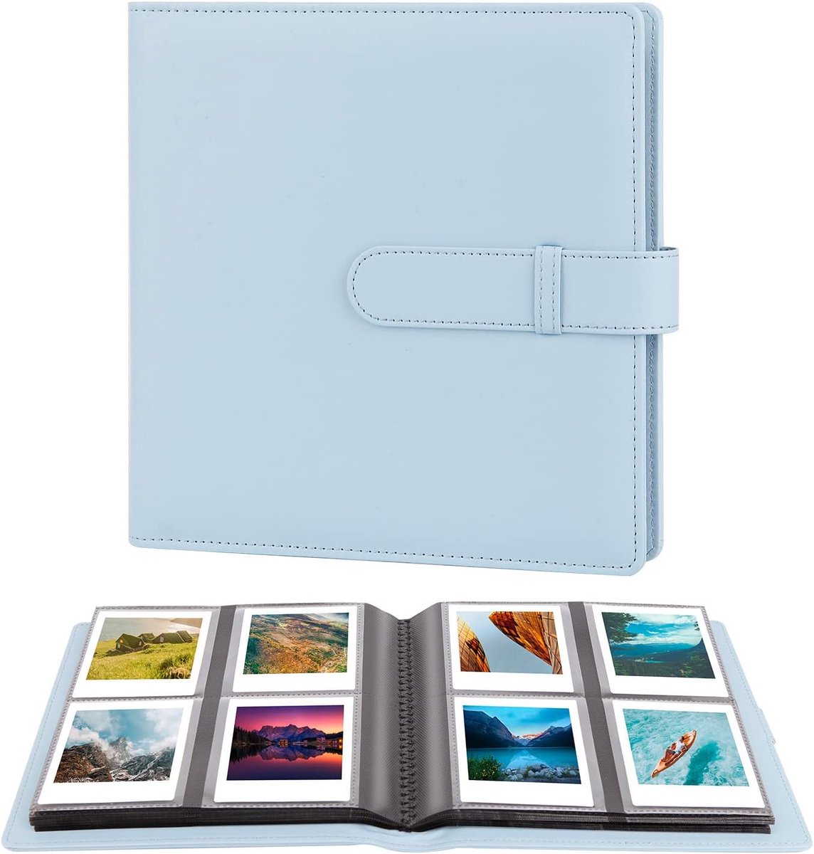 SnelShoppen - 288 Pockets Foto Album voor Instant Camera's - Geschikt voor Fujifilm Instax & Kodak Mini - Blauw - Perfect voor Feesten, Vakanties & He