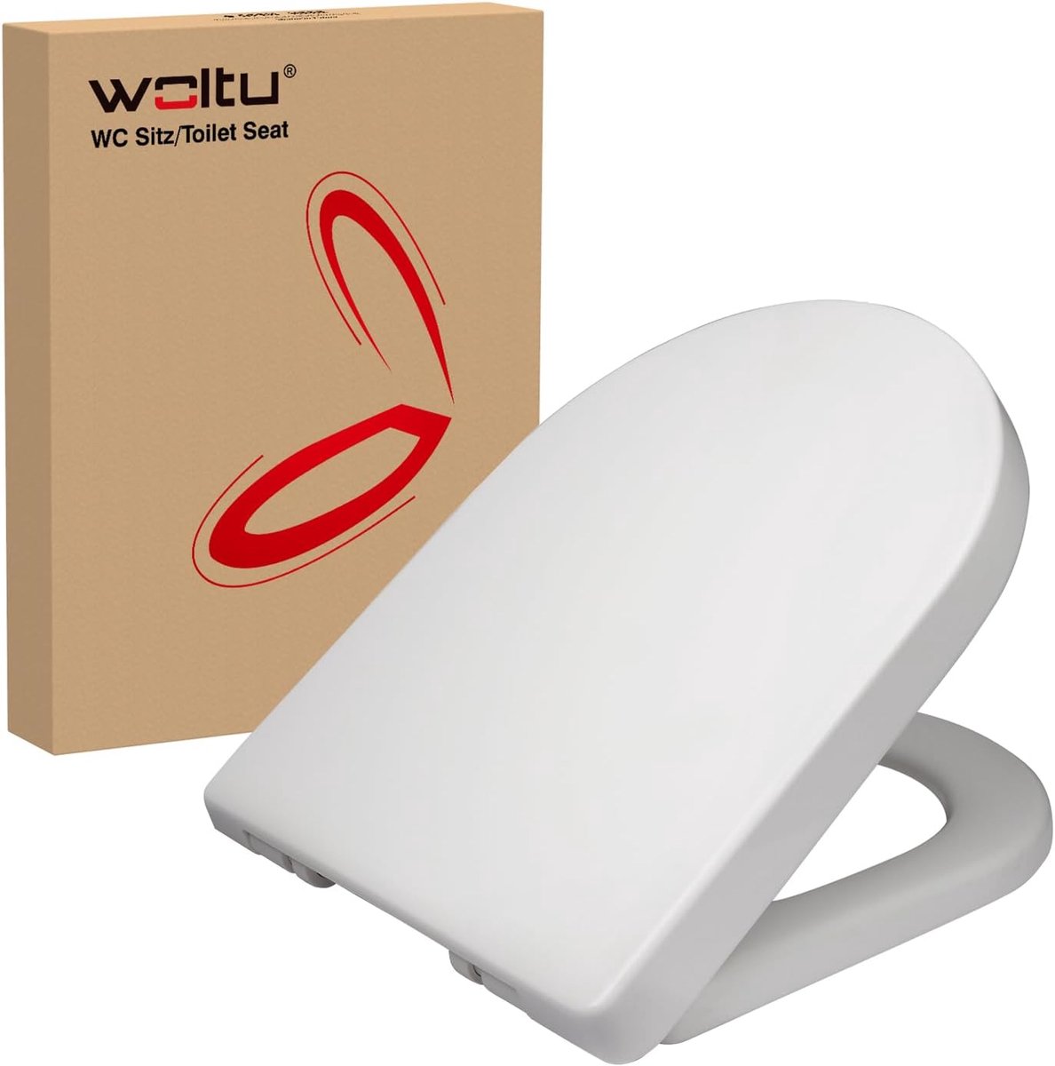 SnelShoppen - Toiletzitting met Soft Close en Quick Release, Antibacterieel, Wit, Duurzaam PP Materiaal, Voor Badkamer, Modern Design, Universeel