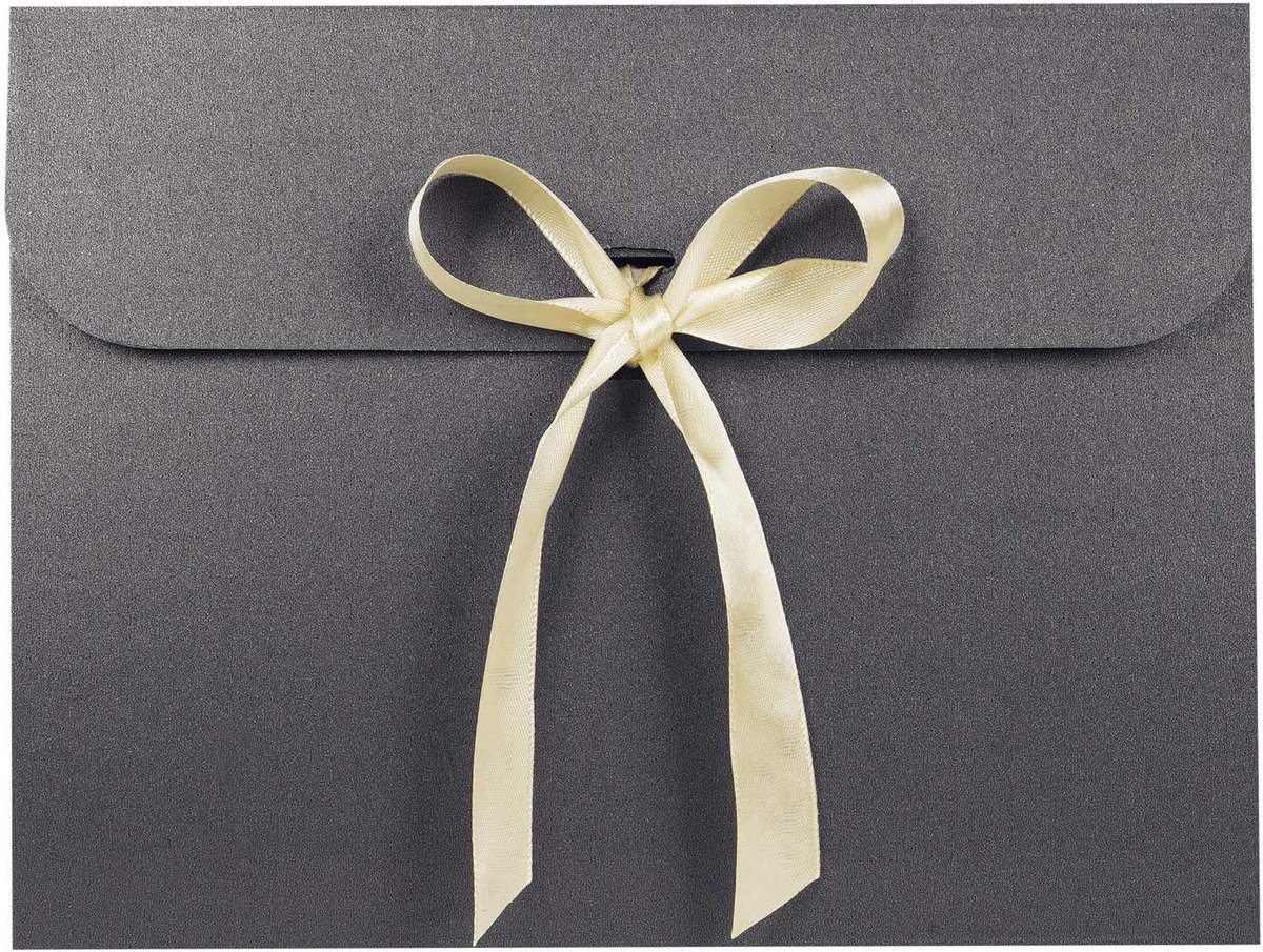 SnelShoppen - 10 Stuks Cadeauboxen met Strik - Papieren Geschenkdozen Set voor Verjaardag, Kerst, Bruiloft, Valentijnsdag - 24x18 cm