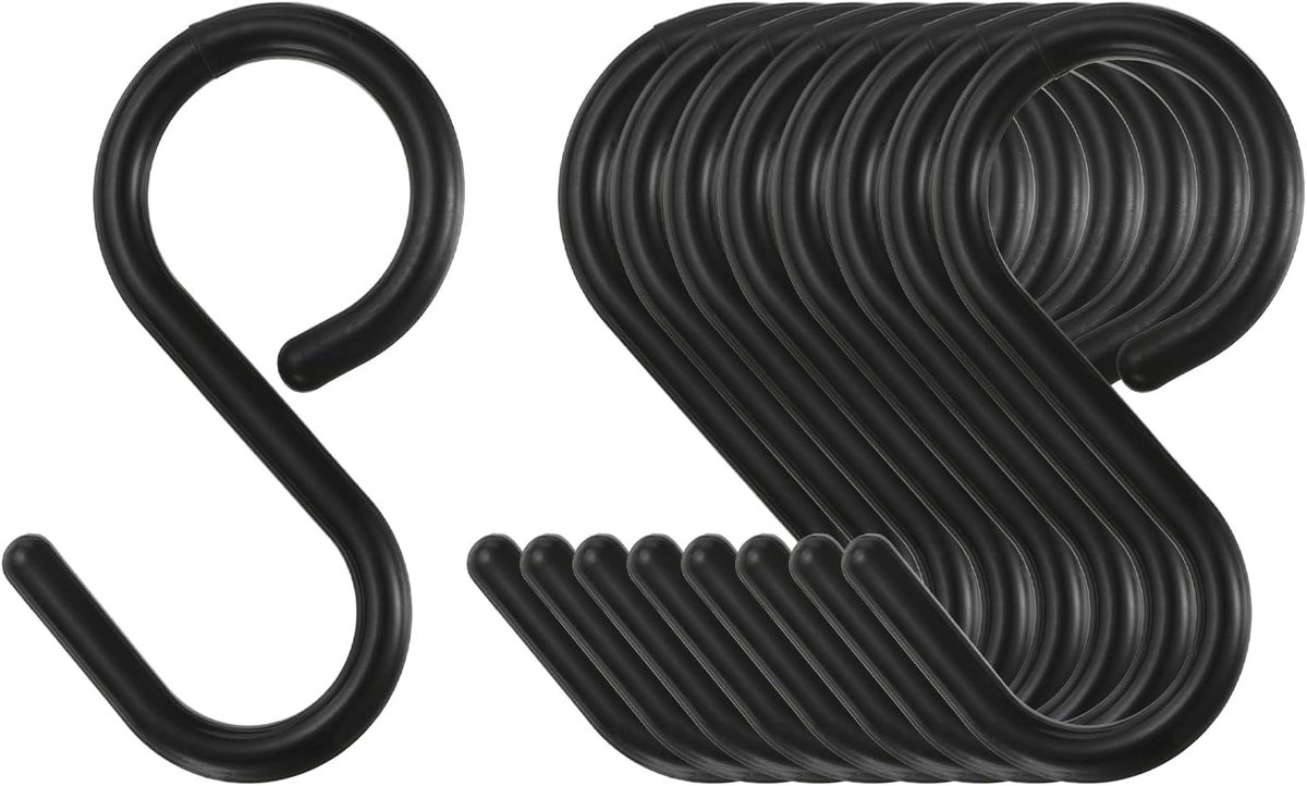 SnelShoppen - 9 Pcs S-Haken 6 cm Plastic Hangers - S-Vormige Haken voor Kleding, Keuken, Planten, Kapsels - Lichtgewicht en Sterk - 3 kg Capaciteit -