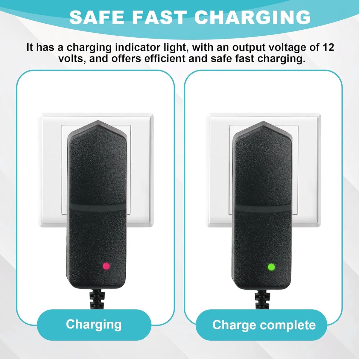SnelShoppen - 12V Elektrische Autolader 1A voor Kinderen, Motoren, SUV's, ATV's en Fietsen - Ideaal voor Speelgoedauto's en Elektrische Voertuigen