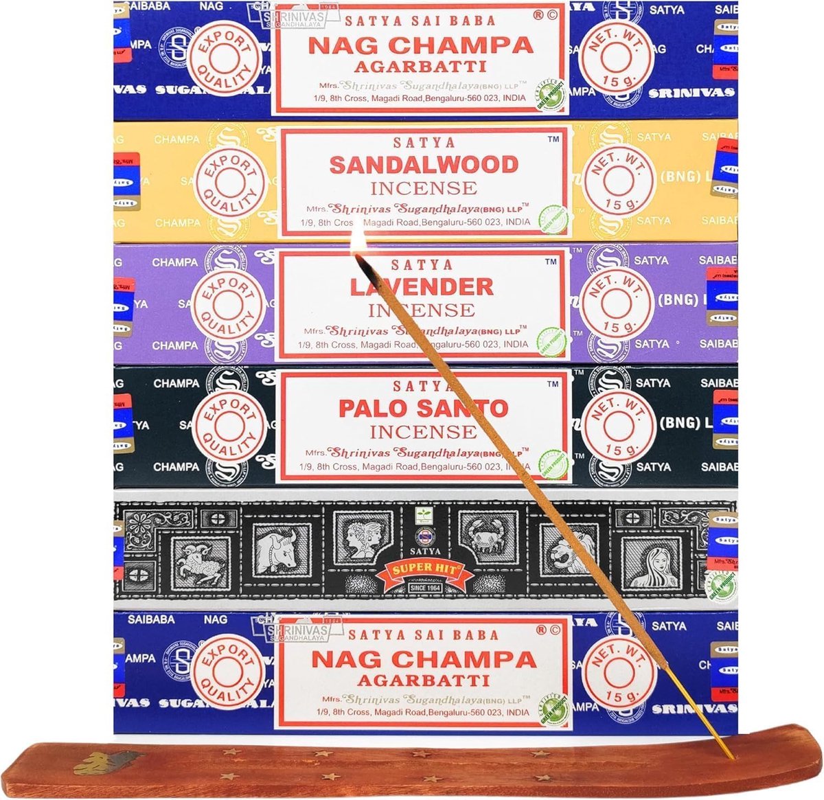 SnelShoppen - Nag Champa Wierook Sticks 72 Stuks - Aromatherapie voor Energie Reinigen van Omgevingen - Palo Santo, Lavendel, Sandelhout, Agarbatti, S