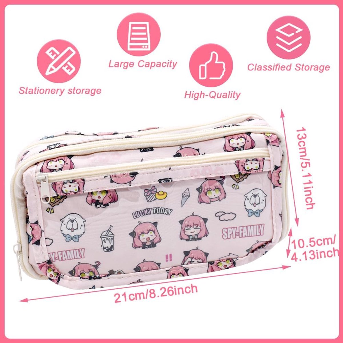 SnelShoppen - Grote Capaciteit Pennenhouder - Kleurige Etui voor Kinderen met Meerdere Vakken - Hoogwaardige Polyester - Ideaal voor School en Creatie