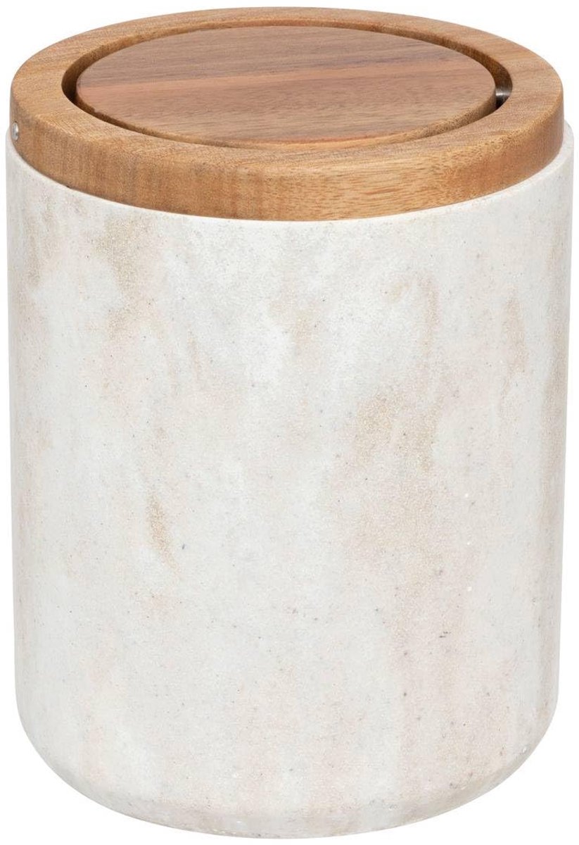 SnelShoppen - Travertine Effect Afvalemmer voor Tafel - Elegante Tafelafvalbak - Modern Design - Ideaal voor Keuken, Feest, Camping - Compact en Stijl