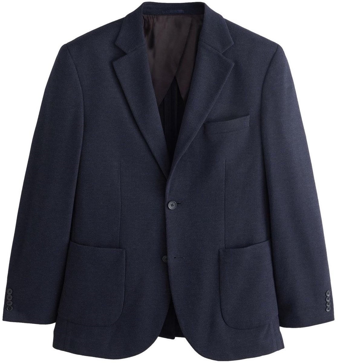 Next - Heren - Blazer van gestructureerde jersey, slanke pasvorm - Grijs