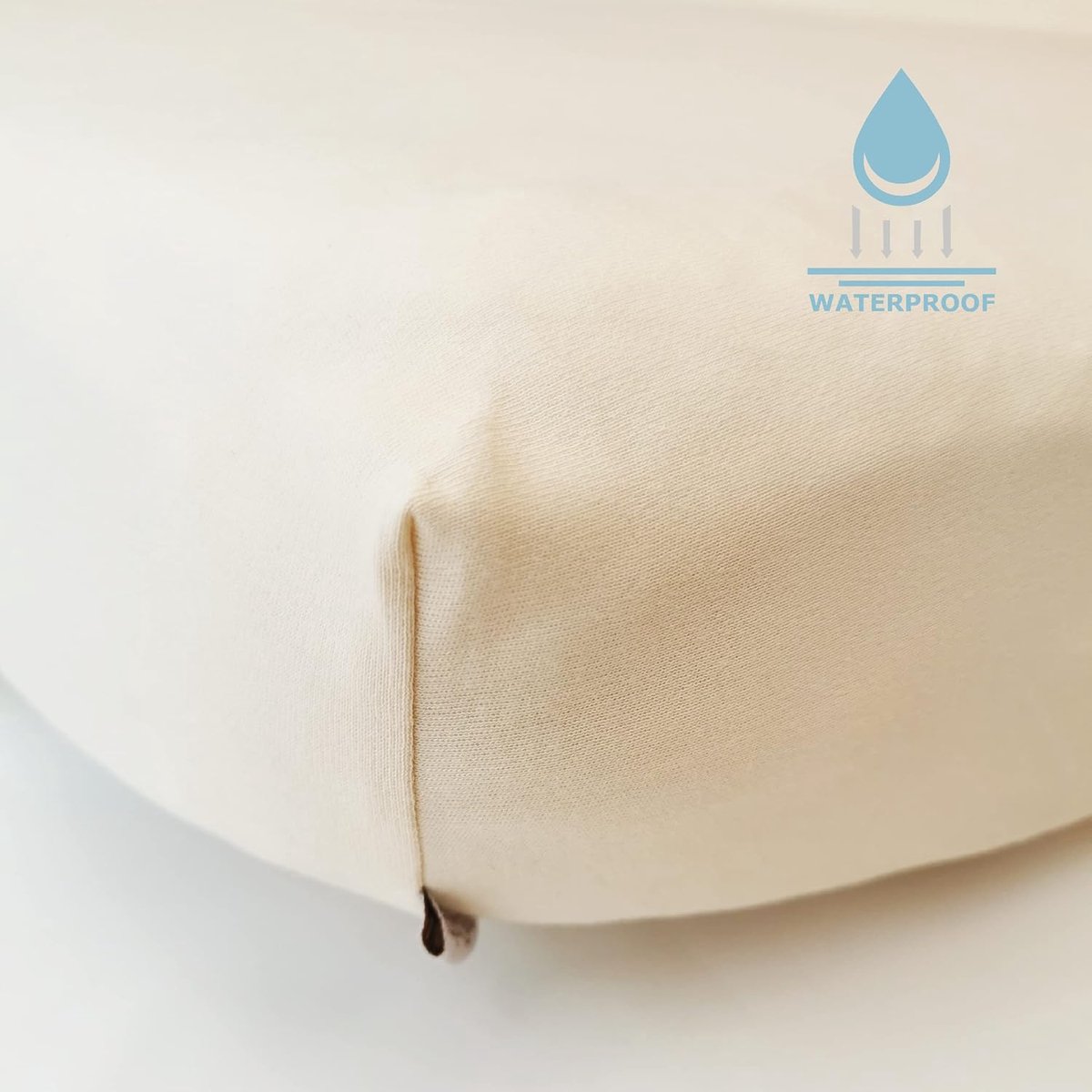 SnelShoppen - Waterproof Matrasbeschermer - Volledig Fitted Sheet voor Baby, Peuter en Kind - Organisch Katoen, Oeko-Tex Klasse I - 70 x 140cm, Beige