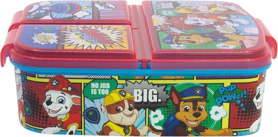 Thijox - Paw Patrol Broodtrommel Kinderen met 3 Vakken en Plateau - BPA-vrije Lunchbox 2156ml - Stevige Schoolbroodtrommel voor Lunch, Picknick en Sch