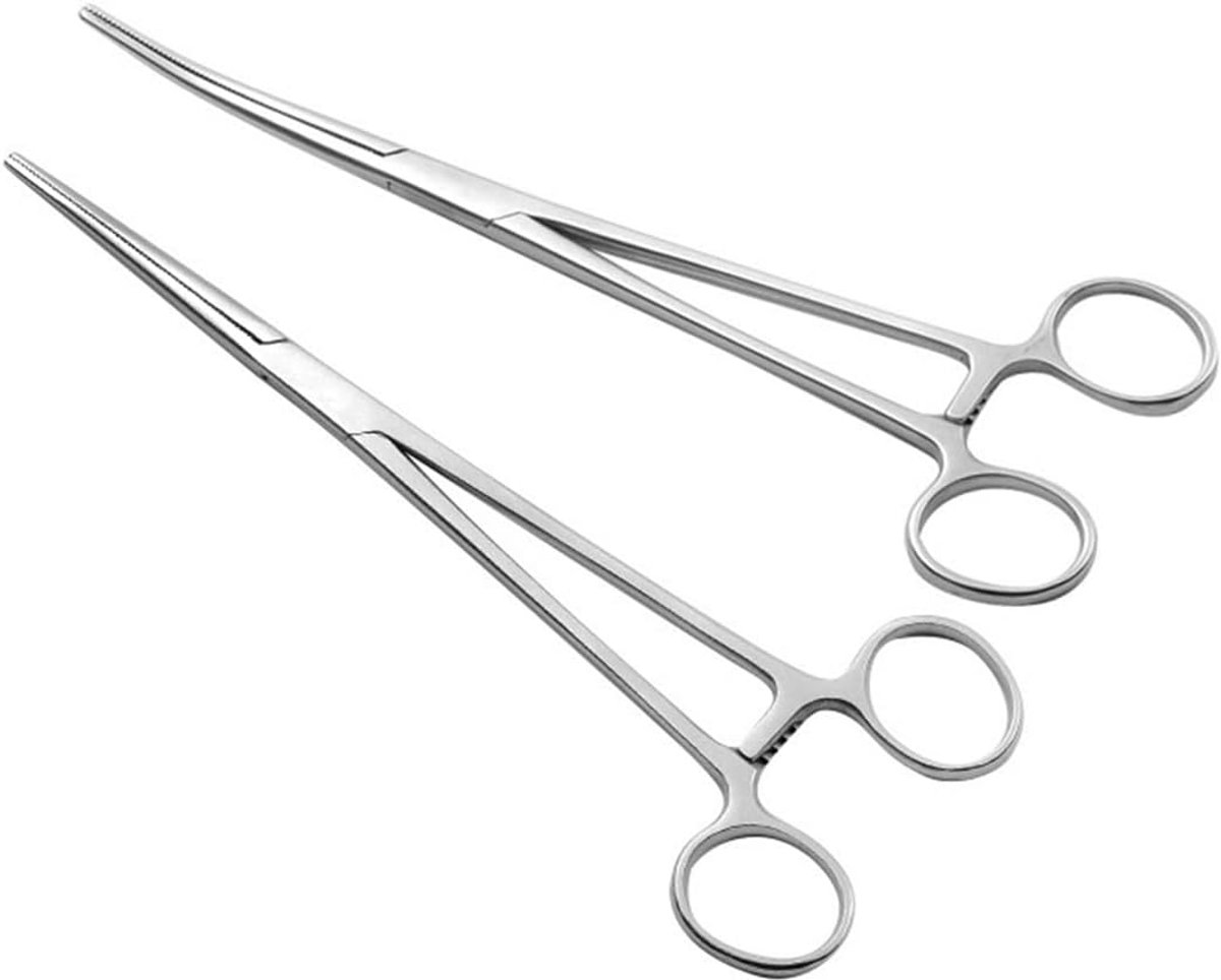 SnelShoppen - 2 x RVS Tang - Visgereedschap, Dierenhaar Knip- en Grijptangen, Recht Model, 12.5 cm, Roestvrij Staal, Multi-functioneel voor Huisdieren