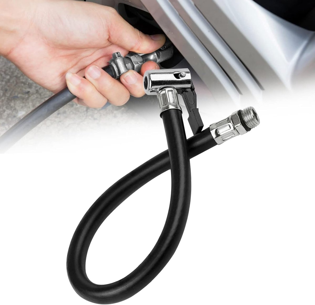 Thijox - Luchtpompslang Auto Inflator Slang Banden Luchtslang Compressor voor Autobanden, Fietsbanden, Motoren, Geschikt voor Luchtcompressoren en Luc