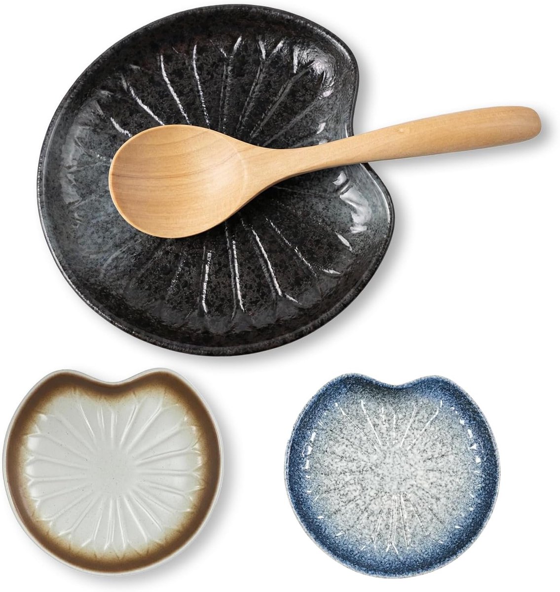 Lepelhouder Keramiek - Lepelsteun - Keuken Organisatie - Hittebestendig Materiaal - 1524 x 127 cm - Zwart Grijs