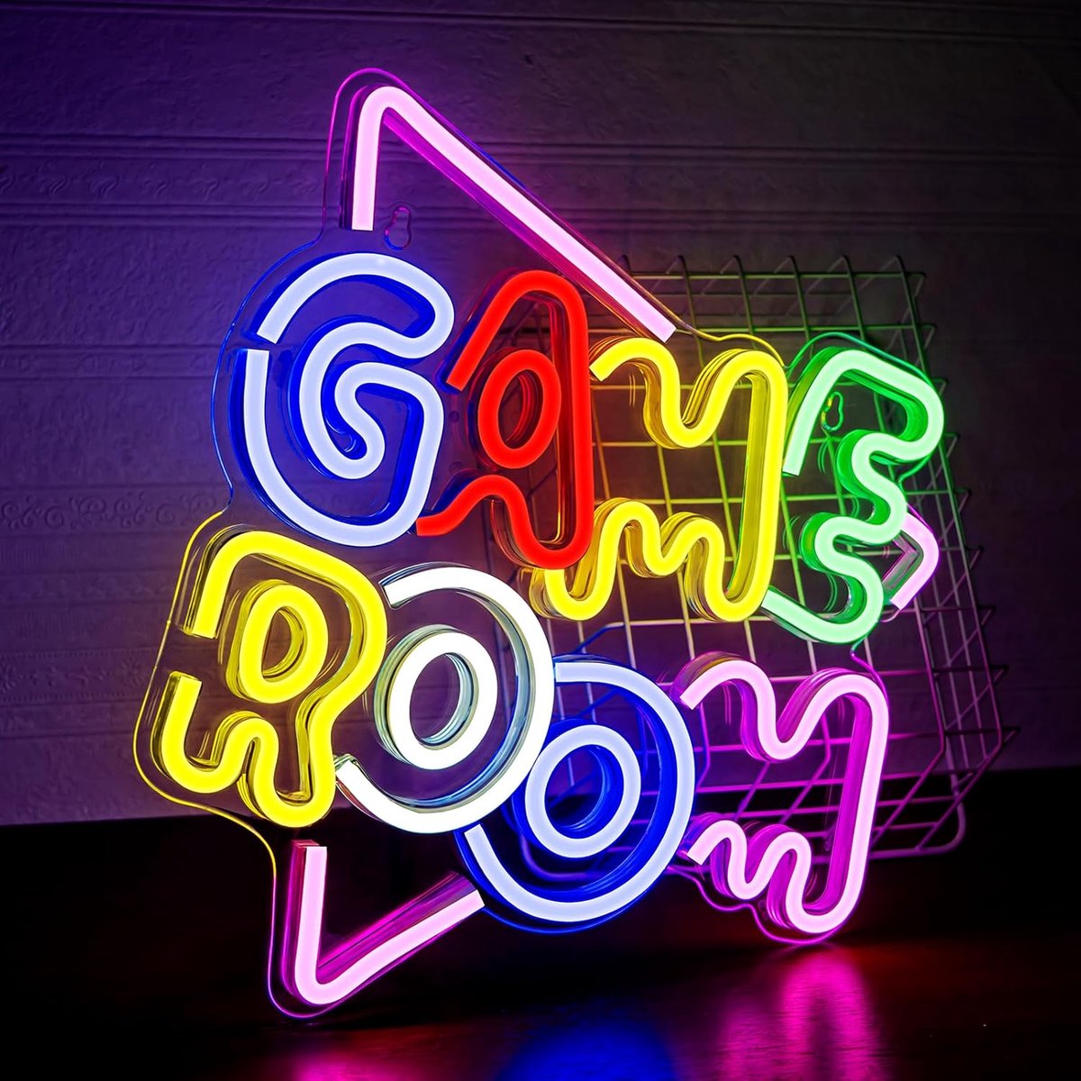 SnelShoppen - Game Room Neon Sign Led Neon Light USB Powered - Kleurrijke Acryl Wanddecoratie voor Game Room, Woonkamer, Bar - Uniek Cadeau voor Jonge