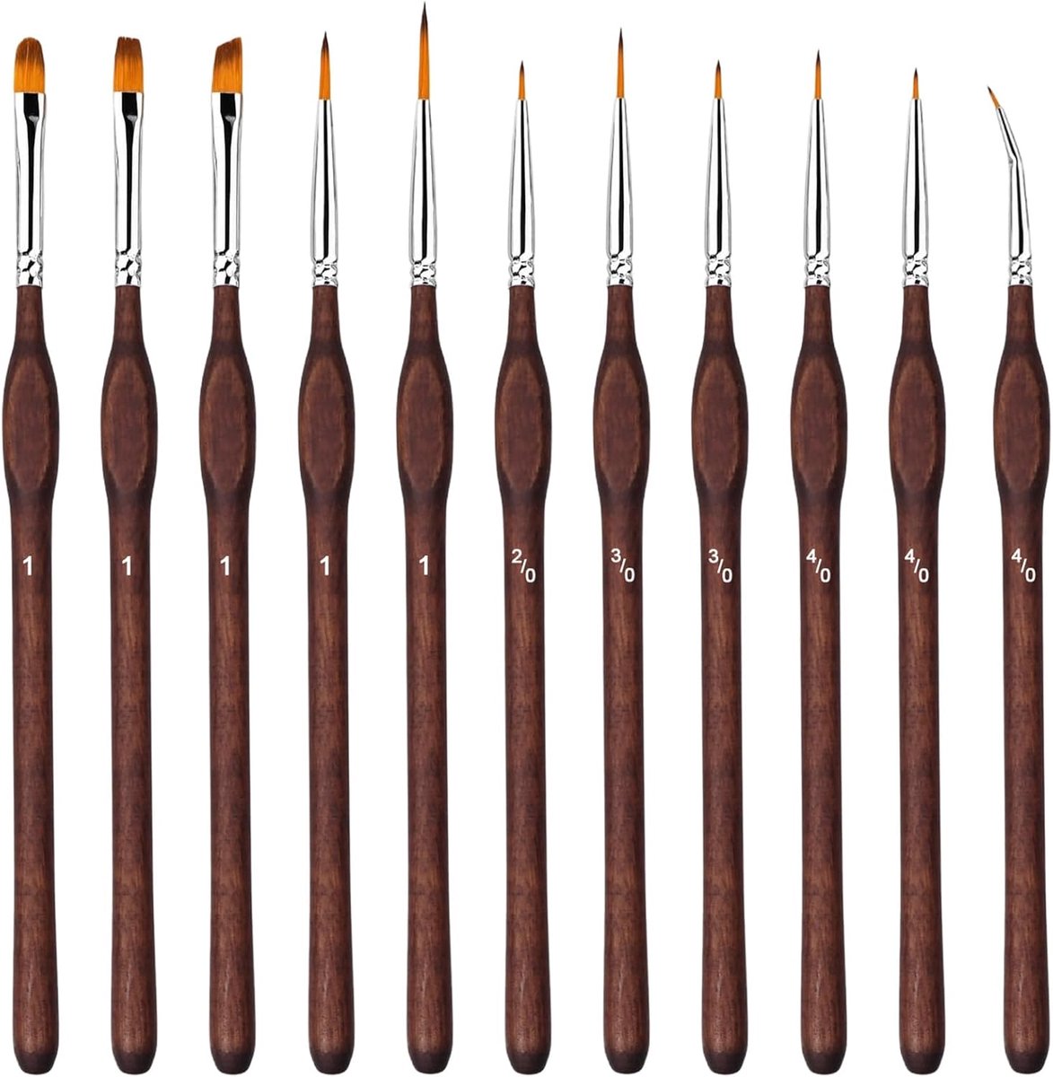 Thijox - 11 Stuks Premium Detailkwasten Set voor Acrylverf, Fijne Miniatuur Penseelset voor Schilderen op Nummer, Modelbouw, Miniaturen en Nauwkeurig