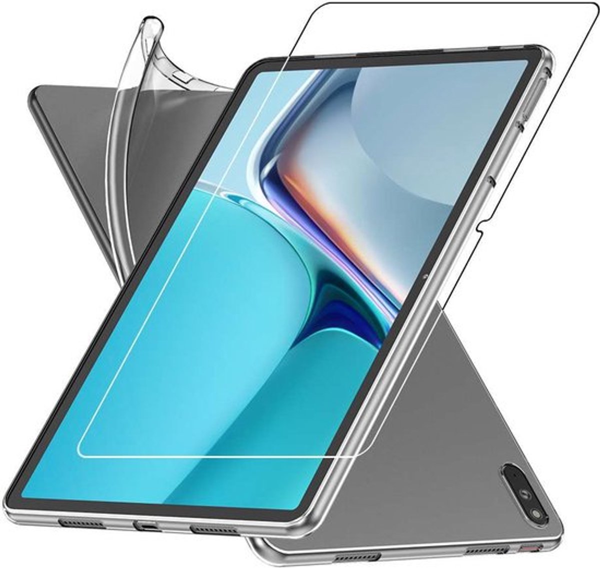ebestStar - Hoes geschikt voor Huawei MatePad 11 (2021), Back Cover, Beschermhoes anti-luchtbellen hoesje, Transparant + Gehard Glas