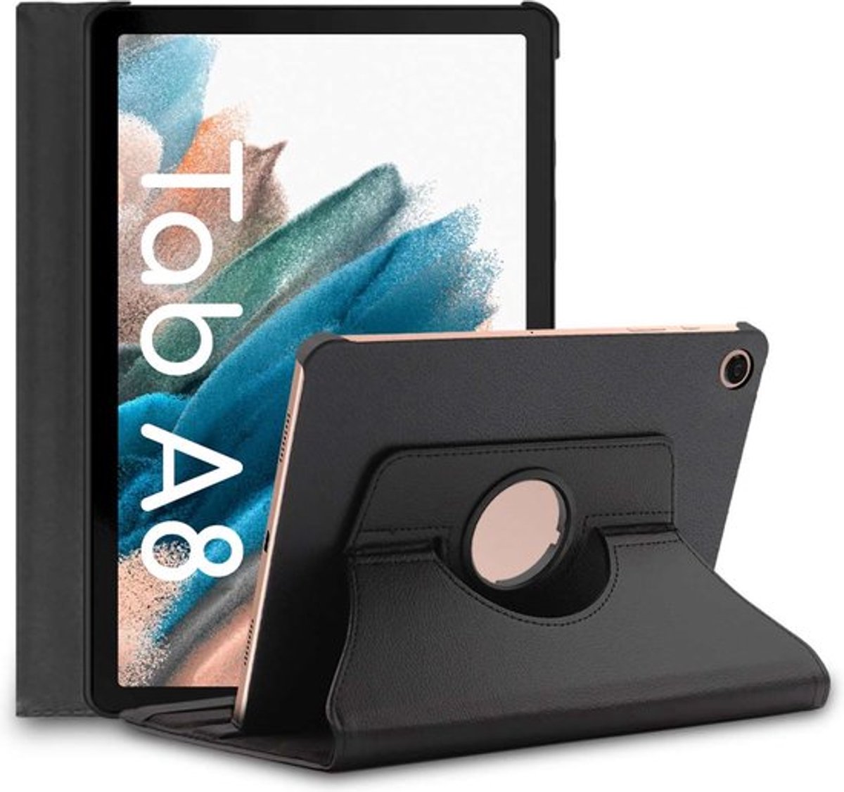 ebestStar - Hoes geschikt voor Samsung Galaxy Tab A8 10.5 (2021) SM-X200 X205, Roterende Etui, Case, 360° Draaibaar hoesje, Zwart