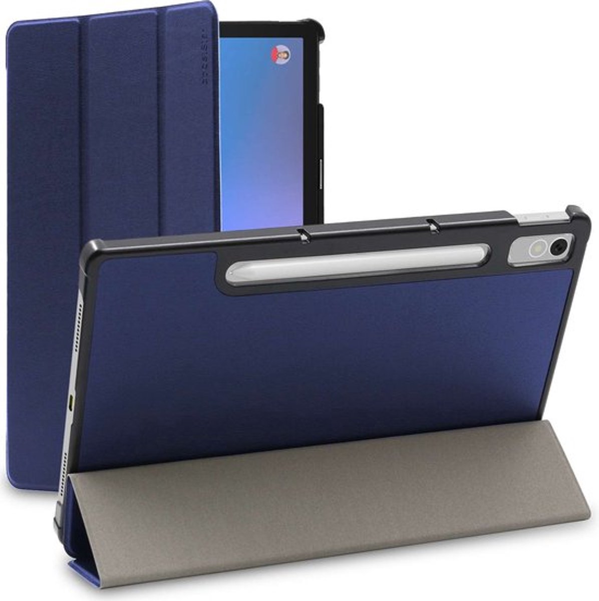 ebestStar - Hoes geschikt voor Lenovo Tab P12 (2023), Slanke Design PU Lederen Etui, Automatische Slaap/Wake, SmartCase hoesje, Donkerblauw