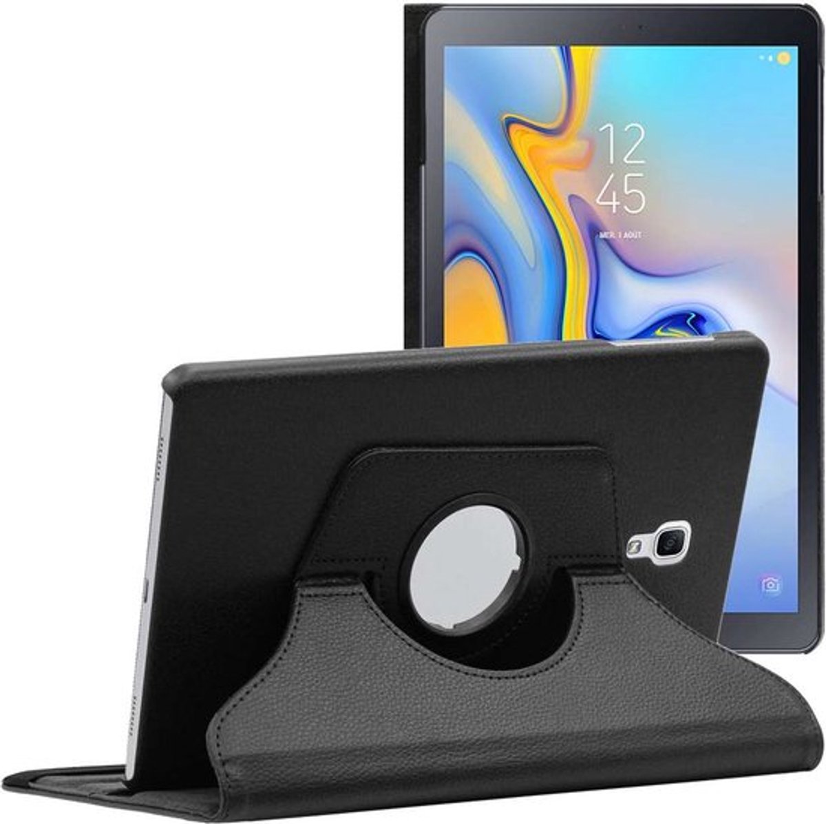ebestStar - Hoes geschikt voor Samsung Galaxy Tab A 10.5 (2018) T590 T595, Roterende Etui, Case, 360° Draaibaar hoesje, Zwart