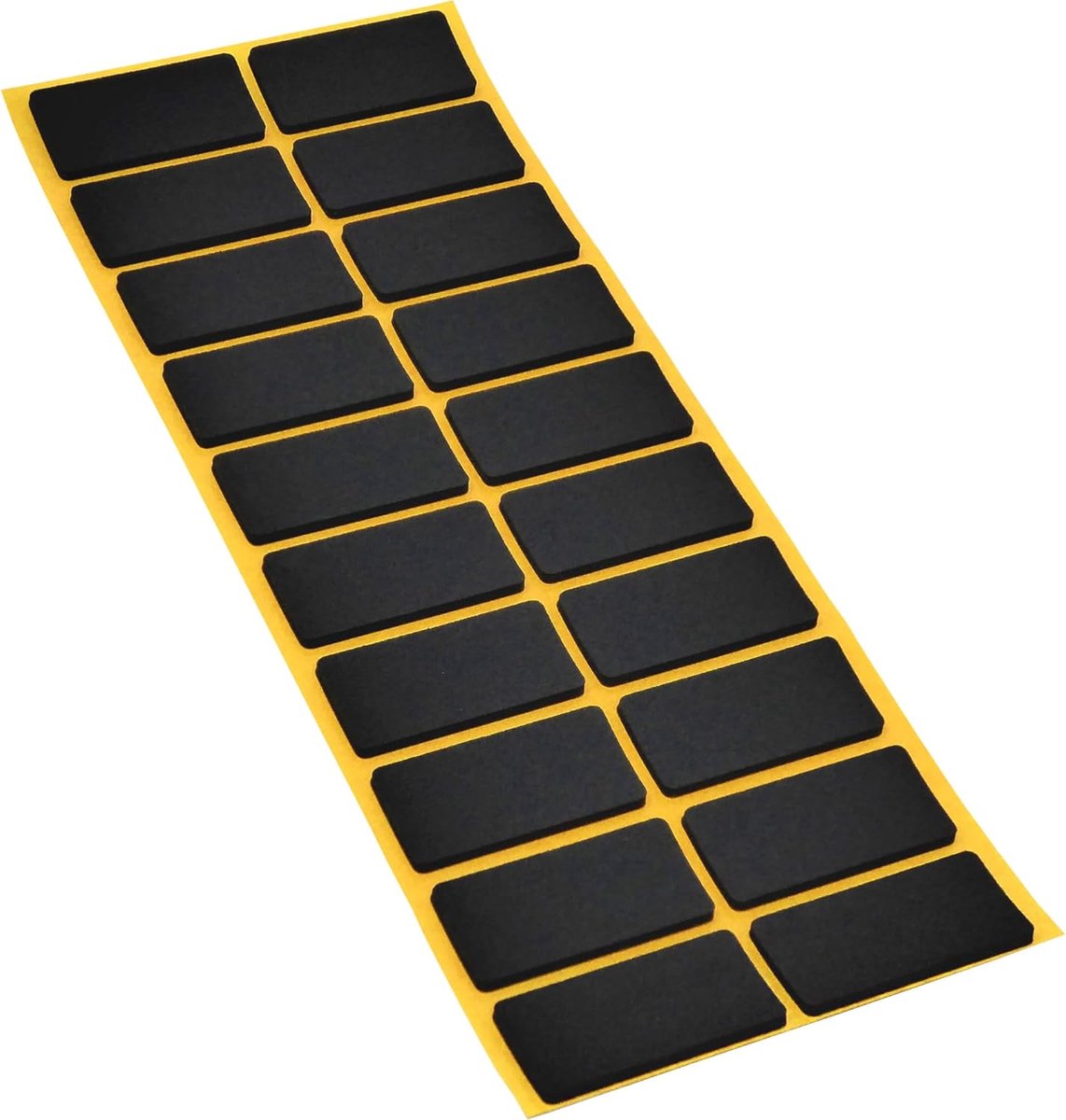 SnelShoppen - 20 x EPDM cellular rubber anti-slip pads / zwart / 20 x 40 mm / rechthoekig / zelfklevend / topkwaliteit (2.5 mm) voor meubels, keuken e
