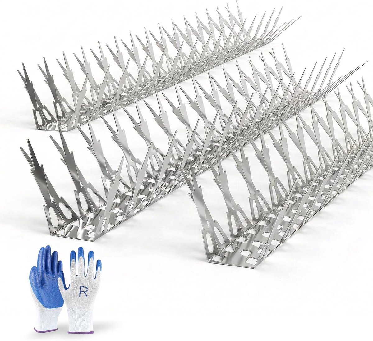SnelShoppen - Pigeon Spikes 304 RVS, 3.6 Meter, Voor Balkon, Dak, Schutting, Pijpen - Effectieve Vogelafschrikking Zonder Montage