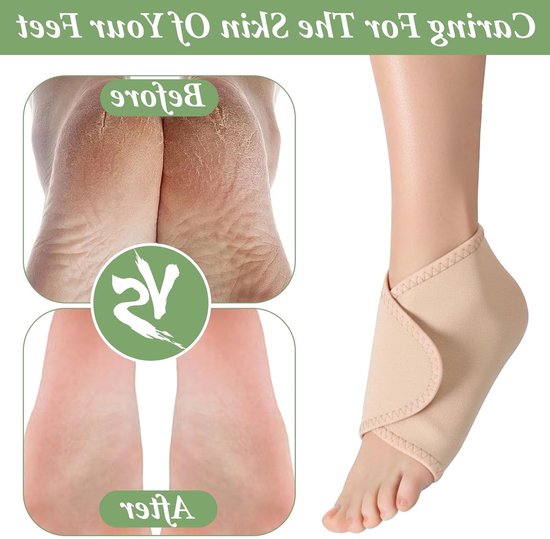 2 stuks herbruikbare katoenen voetverpakking met biologische ricinusolie voor enkelbandage, verstuikte enkels en spierpijn verlichting — afbeelding 2