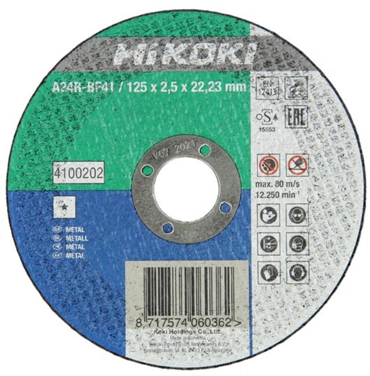 HiKOKI Doorslijpschijf voor Metaal 115x2,5mm Concaaf - 4100206