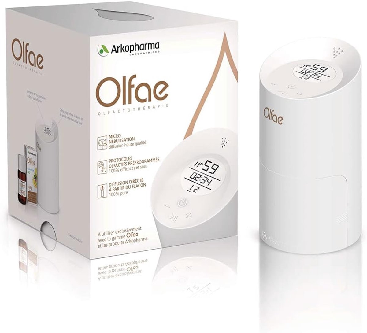 SnelShoppen - Olfae Micro Nebulizer Diffuser 200g - Essentiële Olie Vernevelaar - 50 Voorgeprogrammeerde Diffusieprotocollen - Perfecte Dosering & Con