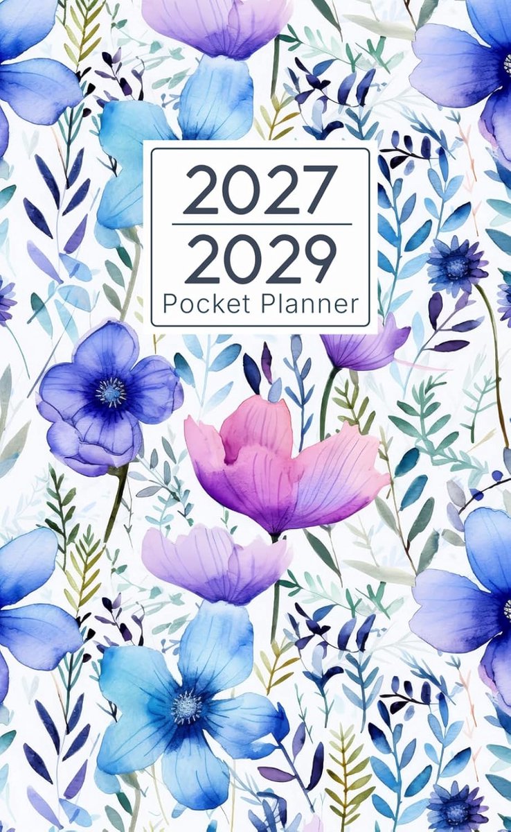 SnelShoppen - 2027-2029 Pocket Kalender - 3 Jaar Maandplanner - Handzaam, Compact, Ideaal voor School, Werk, Reizen - Perfect voor Organisatie en Plan