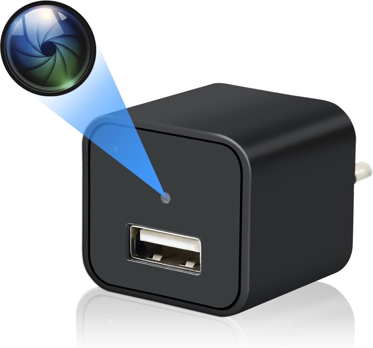 SnelShoppen - LXMIMI Verborgen USB Camera HD 1080p Mini Spy Camera USB Oplader Verborgen Camera Met Bewegingsdetectie en Loopopname (Zwart)