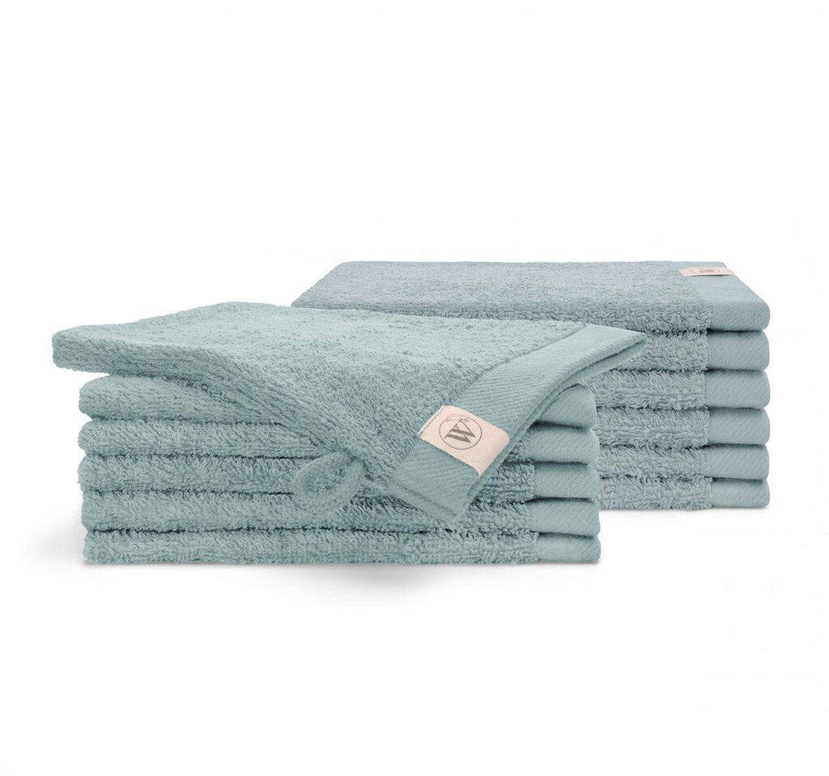 Walra Washand Remade Cotton - 12x 16x21 - 70% gerecycled Katoen / 30% Katoen - Jade