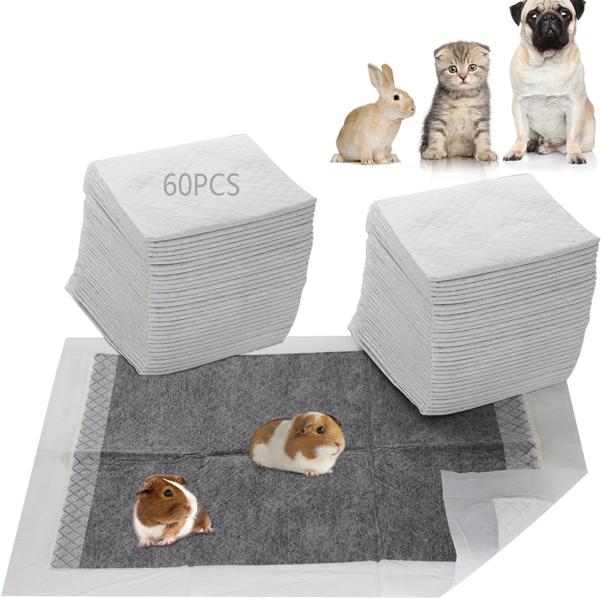 SnelShoppen - Pet Plaspads - Super Absorberende Puppy Pads met Geurcontrole - 50 Stuks - Ideaal voor Honden en Katten - Voorkomt Vloerbeschadiging - P