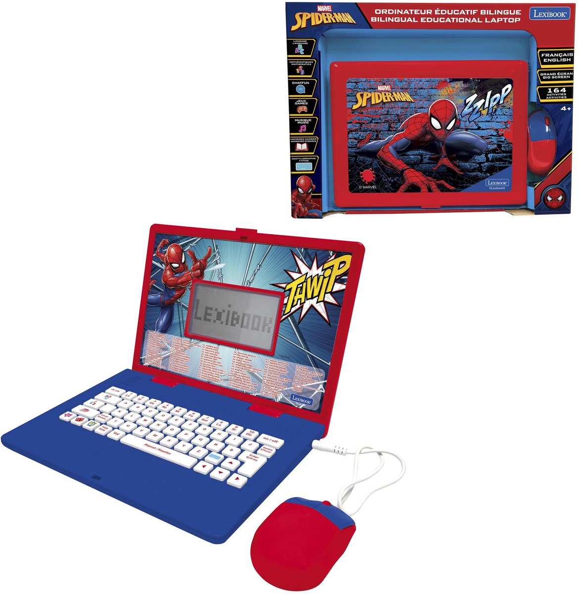 Spiderman Tweetalige Educatieve Laptop met 164 activiteiten (EN/FR)