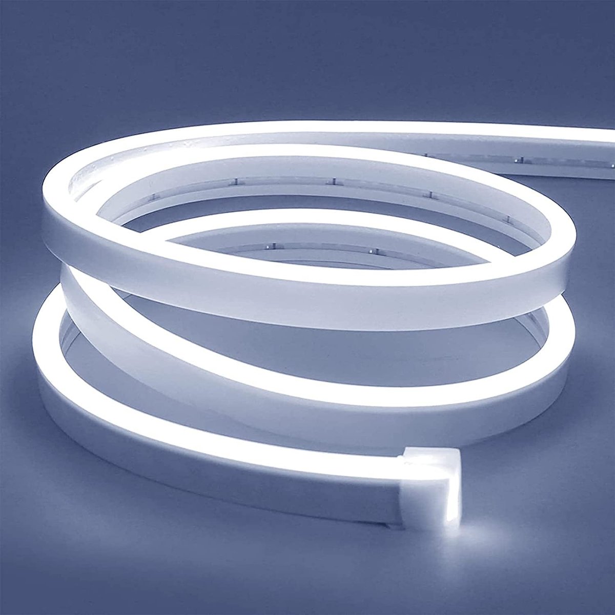 SnelShoppen - LED Strip 2m Dimmable Neon Wit 6000K Waterproof Silicone Flexibel Lichtstrip voor Keuken Decoratie, DIY, Verlichting