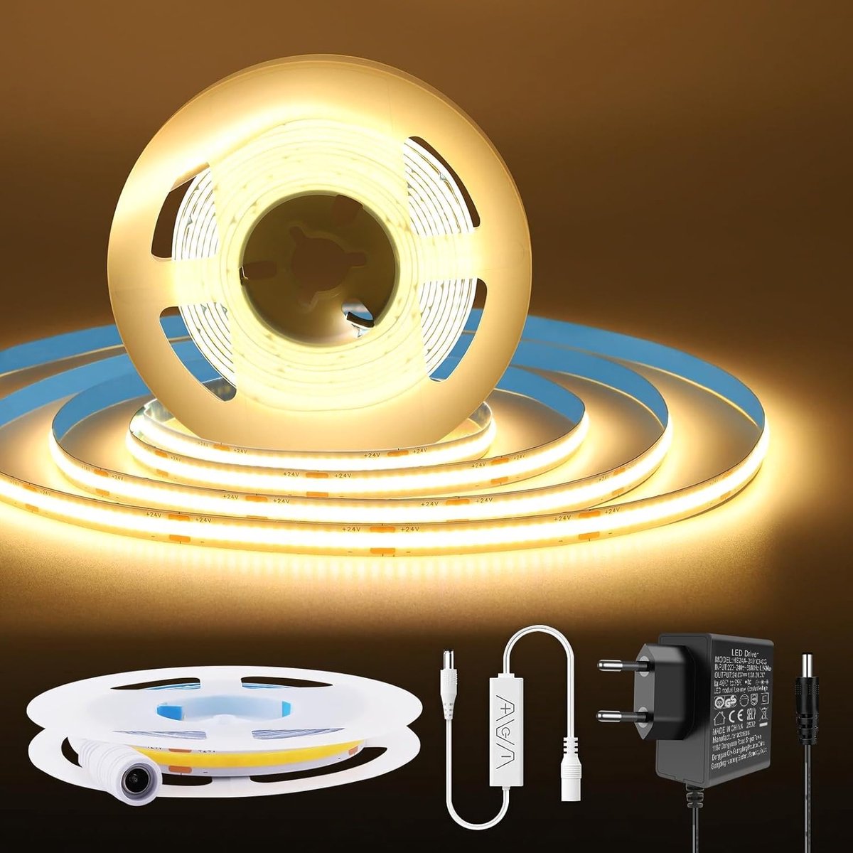 COB ledstrip - Lichtstrip - Sfeerverlichting aanbrengen - Hoge dichtheid - 6 meter - Warm wit