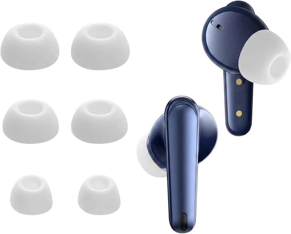 Vervangende oordopjes voor draadloze bluetooth-oordopjes, compatibel met Liberty 4 NC, wit, 3 stuks, hoge geluidskwaliteit, comfortabele pasvorm, lange batterijduur