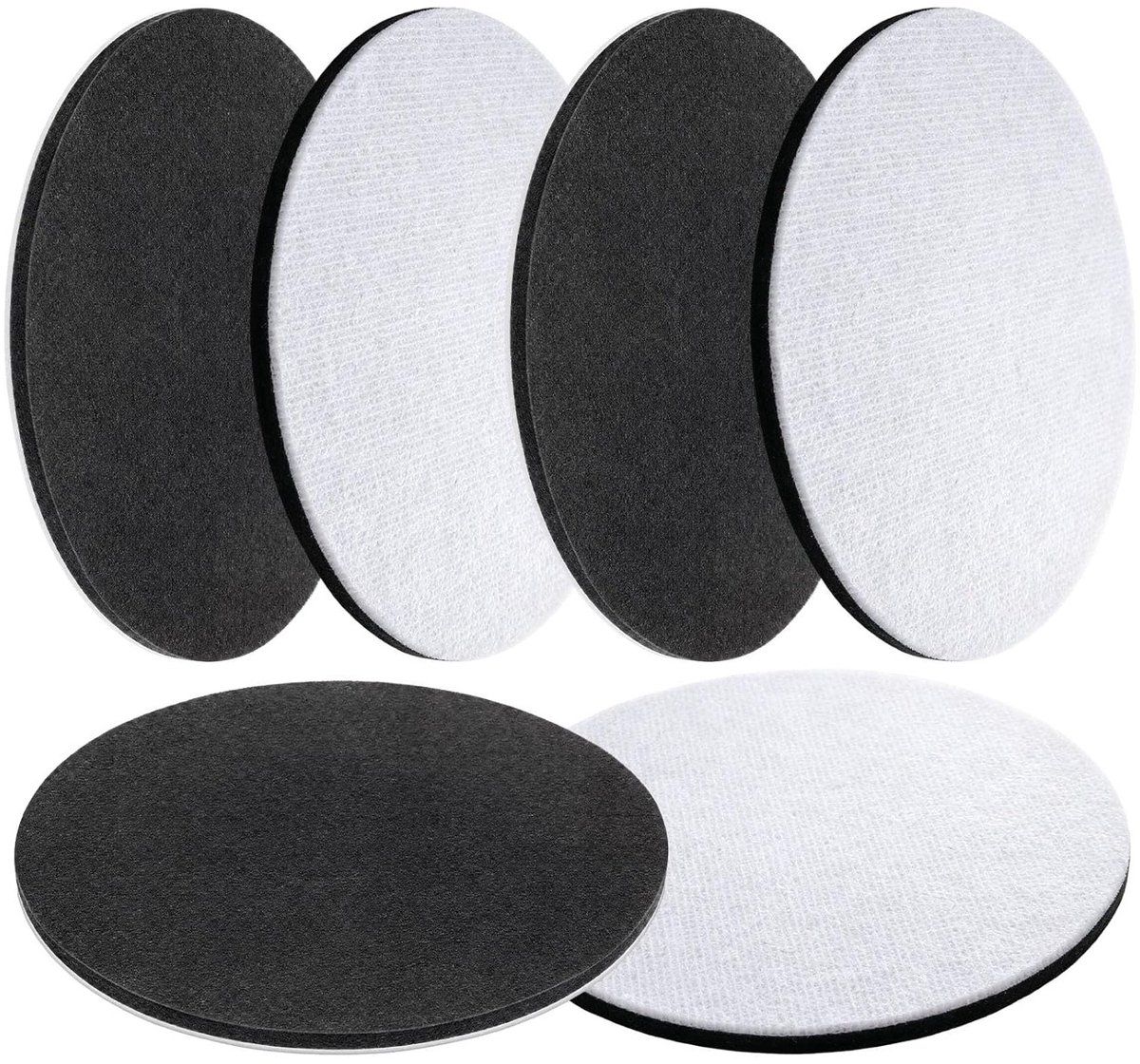 6 Stuks Polijstpads 150 mm - Zwarte Klittenband Polijstschijven voor Excentrische Schuurmachines en Autopolijstmachines, Ideaal voor Glans en Onderhoud