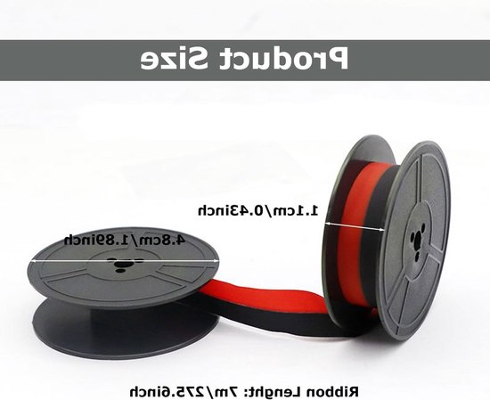 Set van 2 inktlinten voor typemachines, nylon linten, universele dubbelspoel kleurlinten, compatibel met klassieke modellen — afbeelding 5