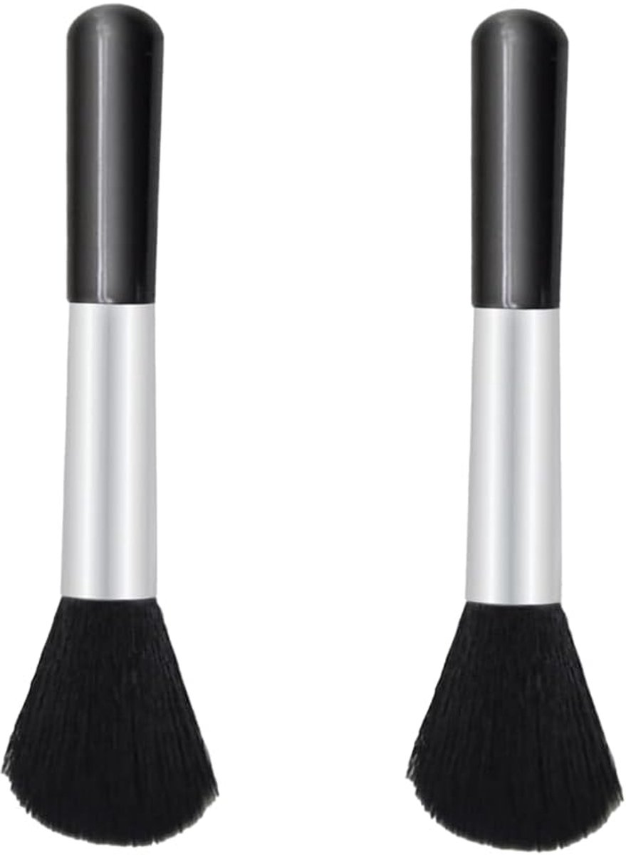 SnelShoppen - Poederkwast Set van 2 Stuks, Poeder Make-up Kwasten, Blush Kwast, Hoge Kwaliteit, Ergonomische Handgreep, Duurzaam en Herbruikbaar voor