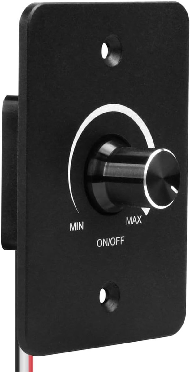 SnelShoppen - 12V Dimmer Switch 0%-100% Dimming voor Camper, Auto, Boot, Truck, Trailer en Caravans - Geluidsloos, Geen Flicker, Rotatieve Controle va