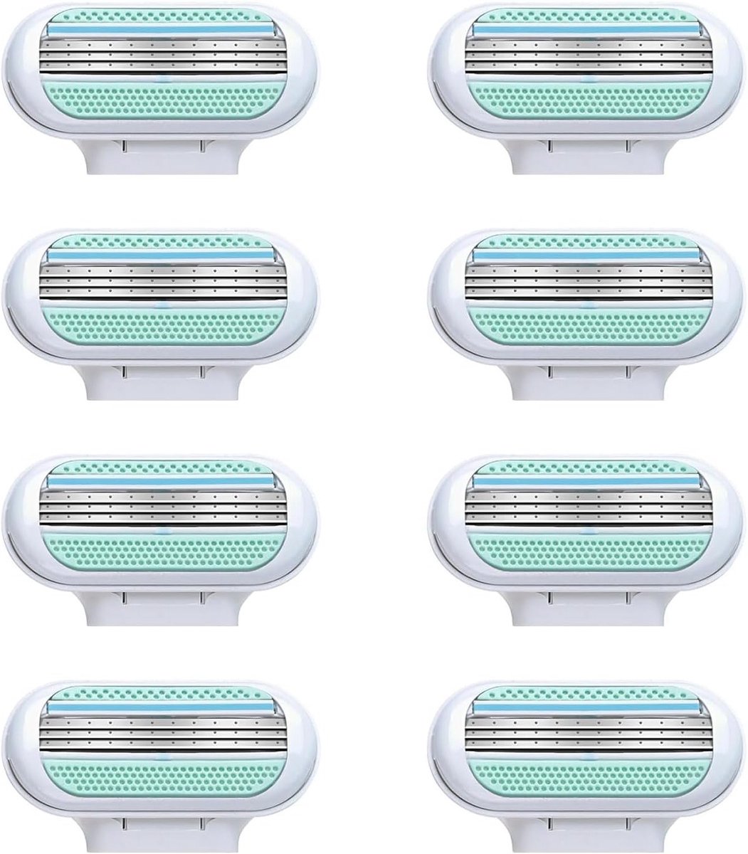 8 Stuks Vervangende Scheermesjes voor Dames, Deluxe Scheermesjes voor een Zachte Huid en Glad Scheren
