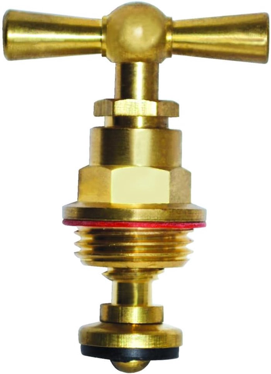 SnelShoppen - Boutté TRC12 Kraankop, Messing, Mannelijk, 12 x 17 mm, Goudkleurig, Geschikt voor Vloeistoffen, Max 7 Bar Druk