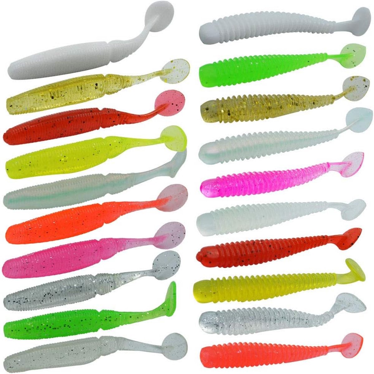 SnelShoppen - Kunstmatige Aardwormen 20 Stuks, Biomechanische Zachte Siliconen Aardworm Vissen Köder, Eco-vriendelijk, Sterke Aantrekkingskracht, Rood