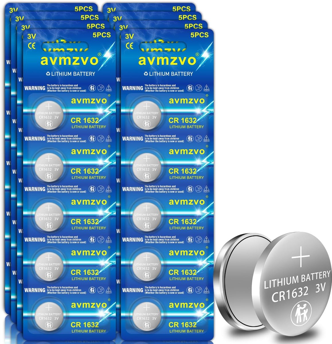 SnelShoppen - CR1632 Knopcel Batterijen, 40 Stuks, Lithium Coin 3V, Lange Levensduur, Kwikvrij, Voor Horloges en Kleine Elektronica, 5 Jaar Garantie