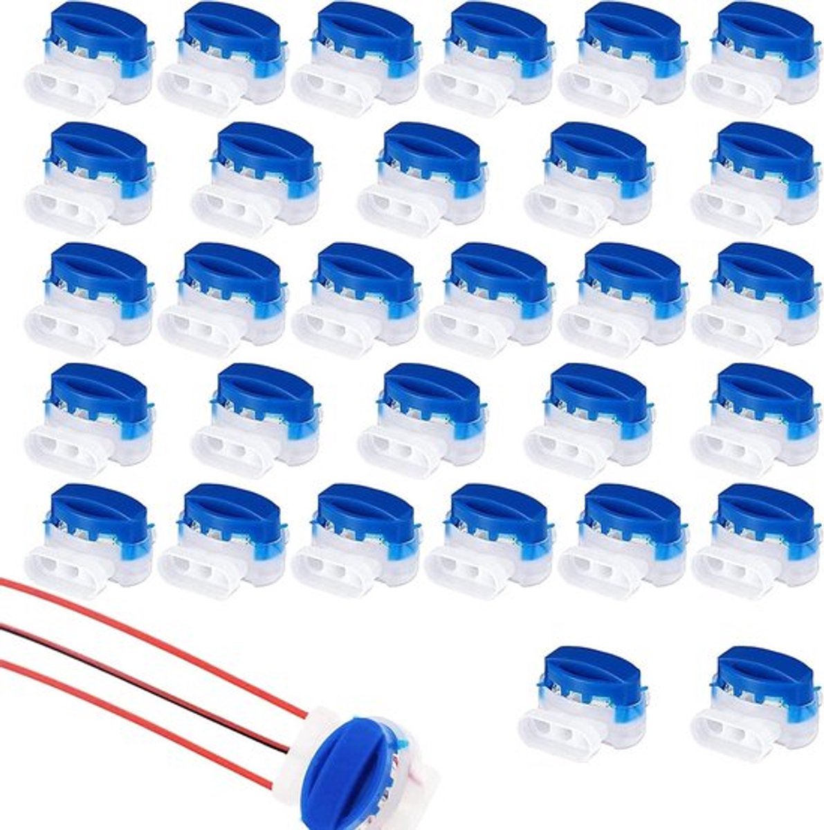 Verbinders voor robotmaaier - 30 stuks waterdichte connector verbinders - Geschikt voor Automower 3## - Telefoonklem - Kabelstekker - Grasmaaier accessoires
