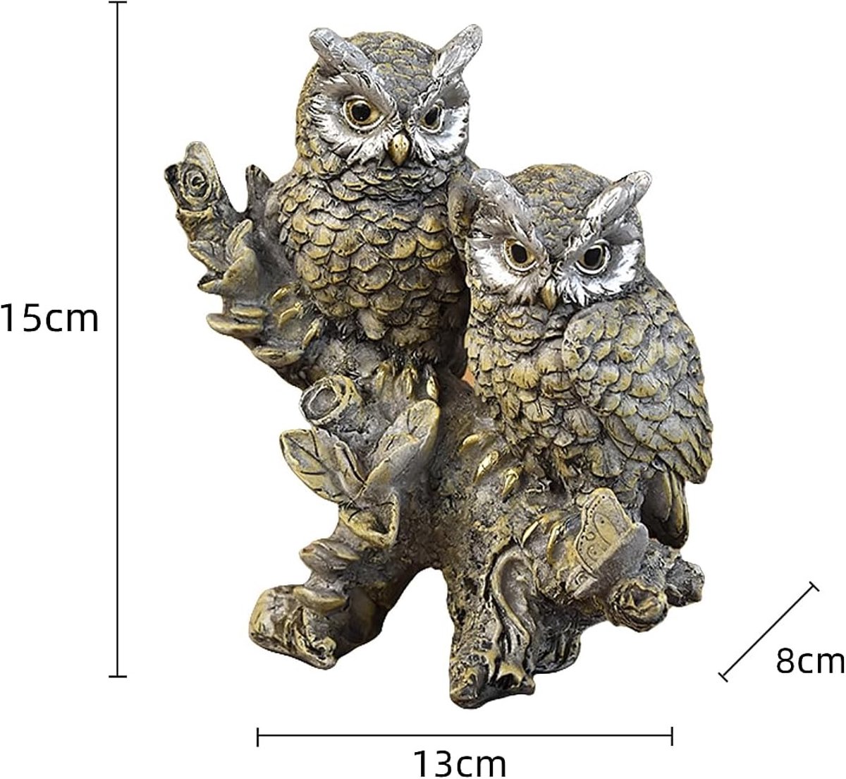 SnelShoppen - Uilen Figuren, Uilen Decoratie, Kleine Decoratieve Beelden, Sculptuur Decoratie voor Thuis, Kantoor, Tafelkado's voor Uilenliefhebbers (