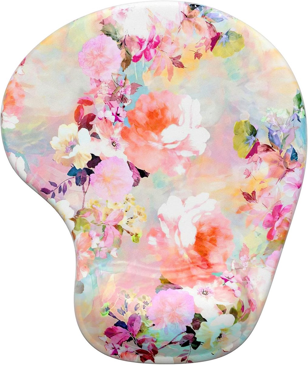 SnelShoppen - Ergonomische Muismat met Polsteun, Gel Muismat met Anti-slip PU Basis, Geheugenfoam Muismat voor Laptop PC, Kantoorbenodigdheden, Roze B