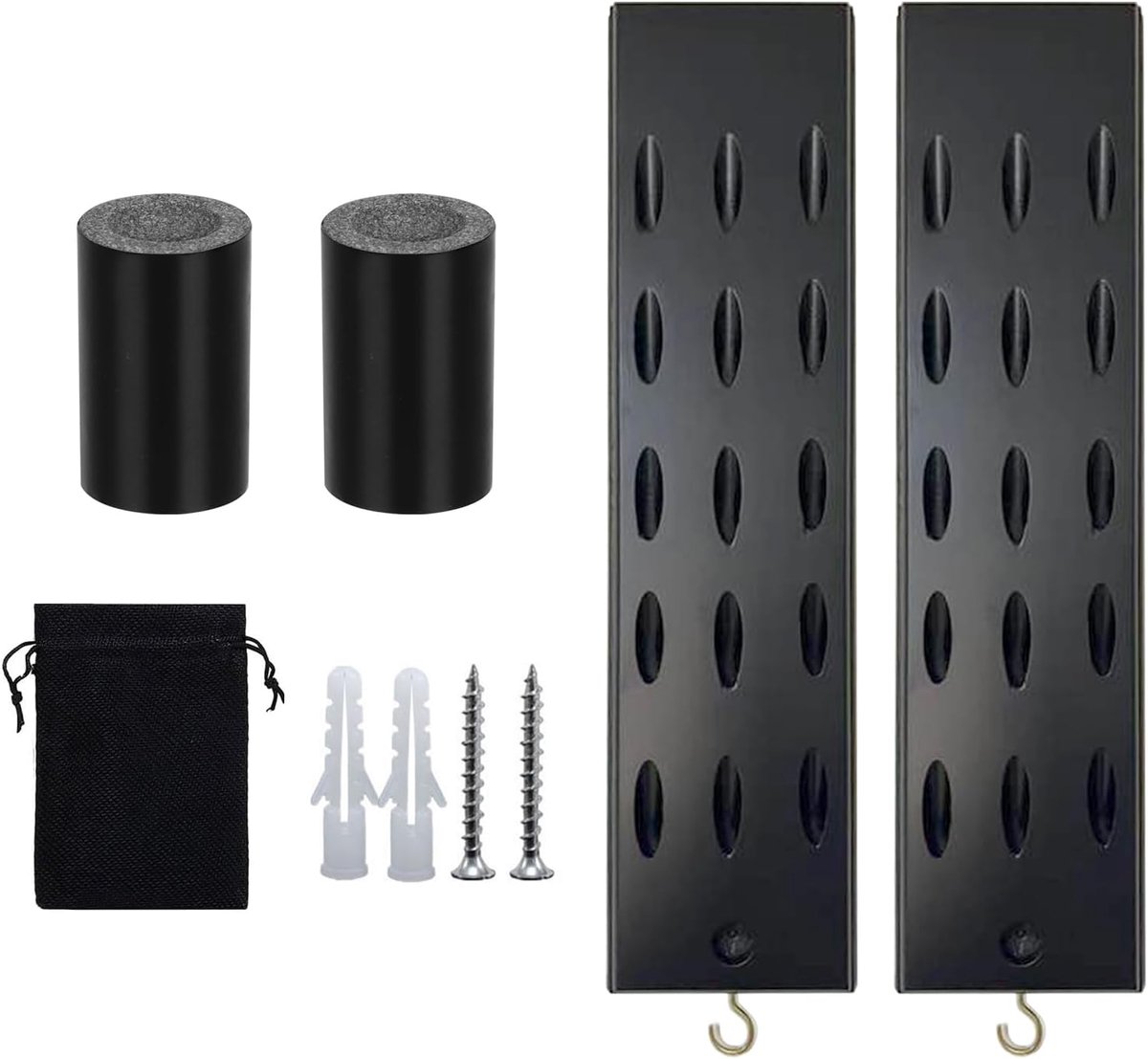 SnelShoppen - Dart Stand Set van 2 - Houten Wandhouder voor 15 Dart Flights - Dart Accessoires voor Thuis en Feesten - Ideaal voor Dartliefhebbers